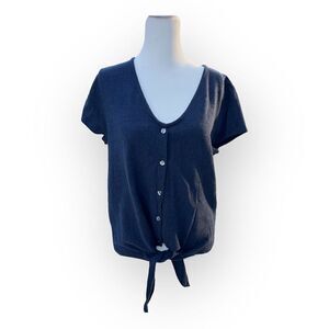 J. Crew Tie Front Blouse